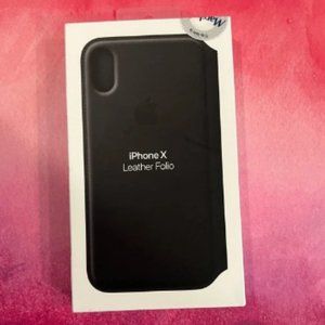 iPhone X leather black folio Apple